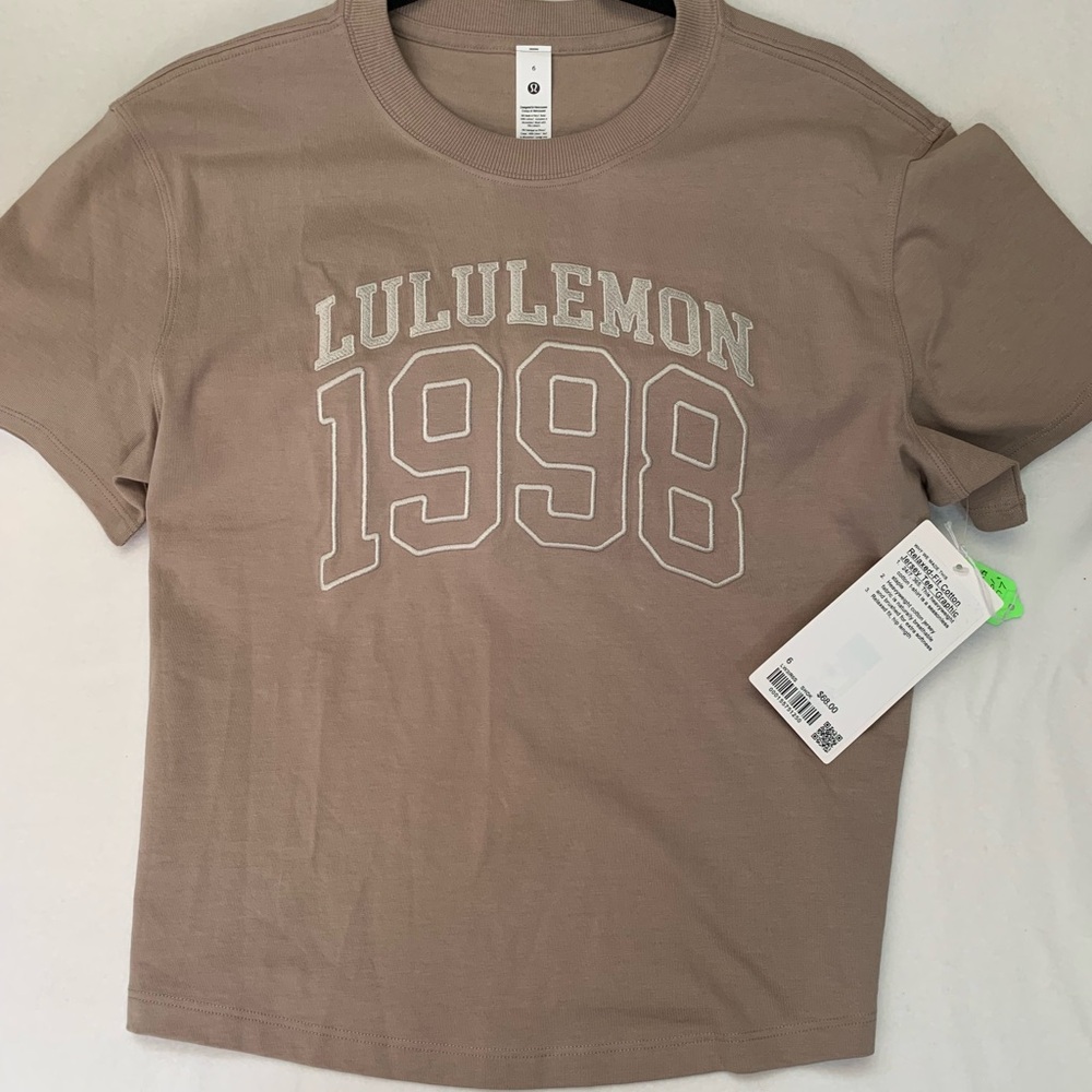 Lululemon Athletica Brown Boxy Crop T-Shirt